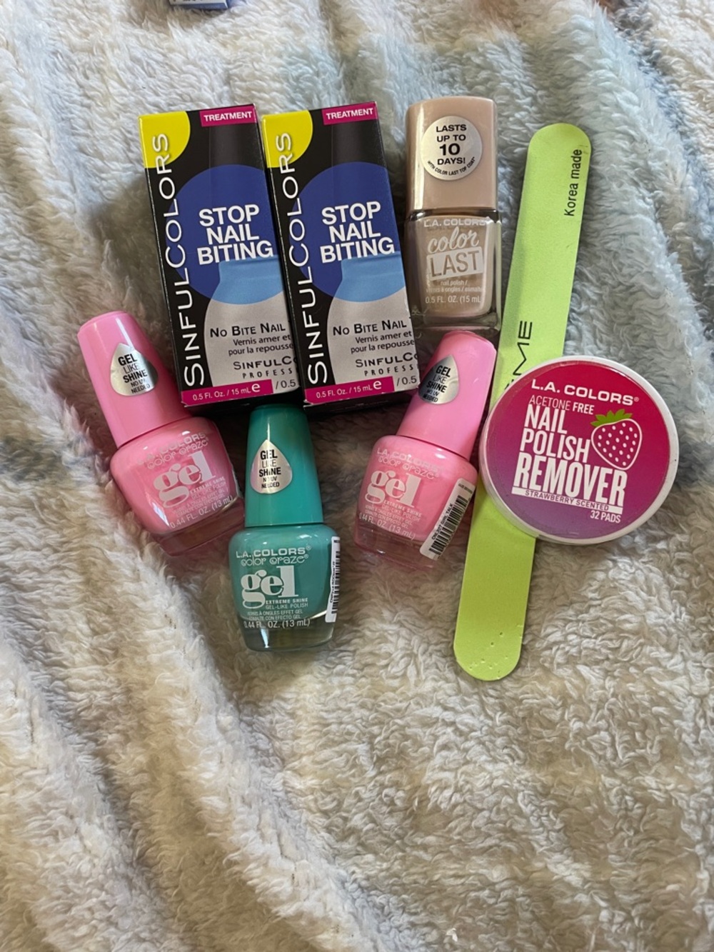 Various nail care colors